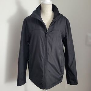 Calvin Klein Black Windbreaker High Collar Lightweight